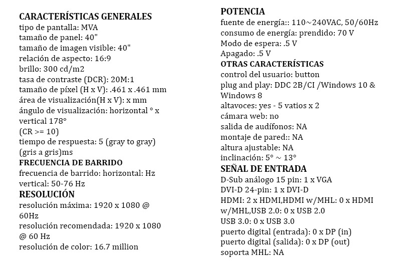no disponible