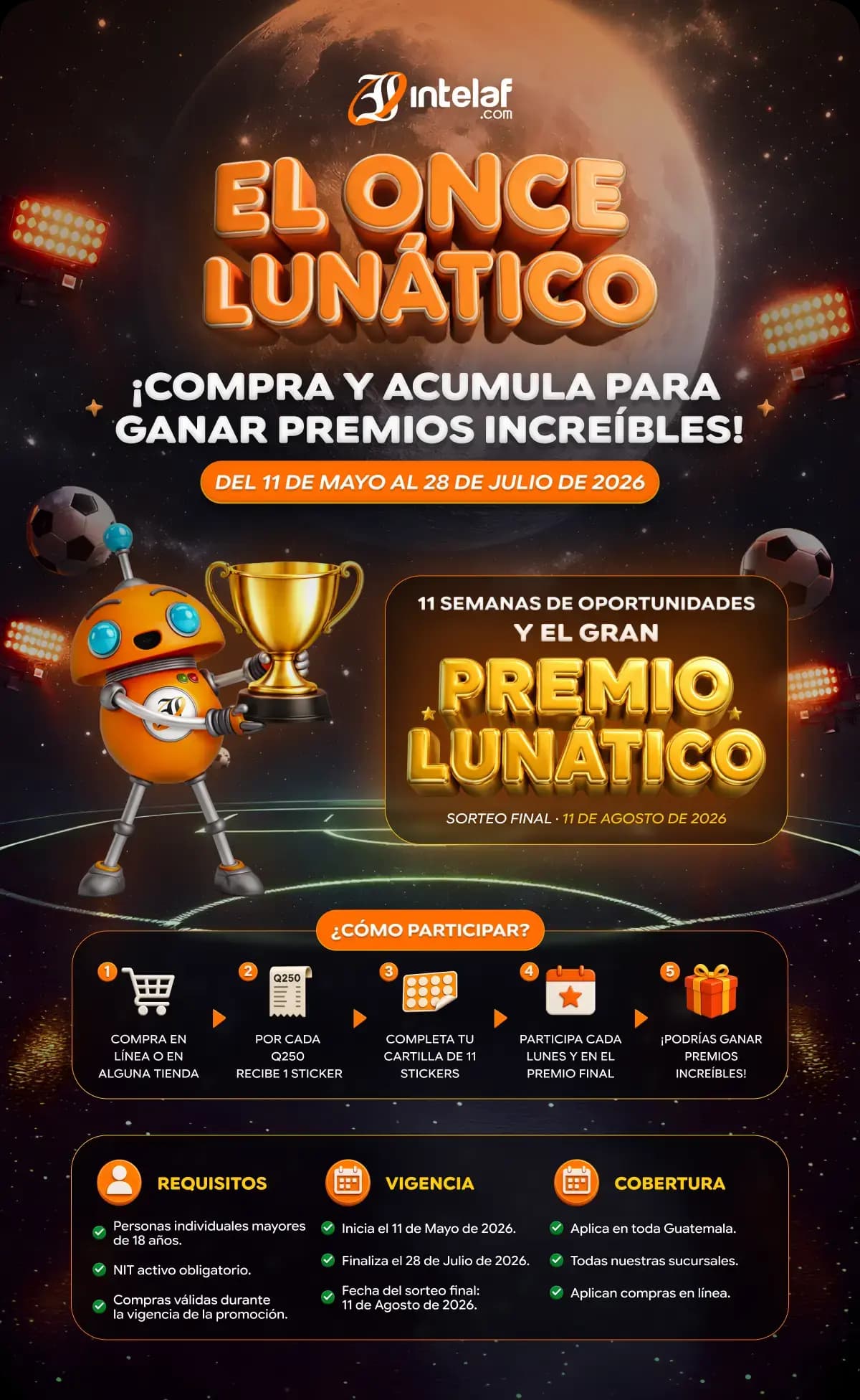 El Once Lunático - Compra y acumula para ganar premios