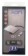 Adaptador AON AO-AD-1017 USB-C A USB-C USB-A Y HDMI 
