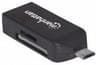 Adaptador OTG Manhattan 406222 Micro USB A USB Con Lector De Memoria 