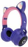 AUDIFONO XTECH XTH-650 NIÑAS FORMA DE GATO BLUETOOTH MICROFONO MORADO 