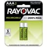 BATERIA RAYOVAC RECARGABLES 2 UNIDADES AAA P038303