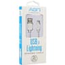 CABLE AON USB A LIGHTNING 2METROS TRENZADO BLANCO AO-CB-1011