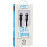 CABLE AON USB-C A LIGHTNING 2METROS TRENZADO NEGRO AO-CB-2010
