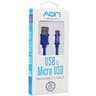 CABLE AON USB A MICRO USB 2METROS TRENZADO AZUL AO-CB-3013