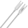 Cable USB-C A USB-C De 2 Metros Trenzado Velocidad De Transferencia De Datos De 480Mbps Marca AON Modelo AO-CB-5019ColorBlanco