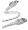 CABLE ARGOM MICRO USB A USB 2 1.8METROS TRENZADO BLANCO ARG-CB-0021WT