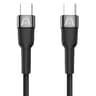 CABLE ARGOM USB-C A USB-C 1.8 METROS TRENZADO NEGRO 100W ARG-CB-0049BK