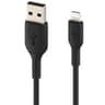 Cable USB-A A Lightning Marca Belkin Modelo Boostcharge CAA001BT1MBK De 1 Metro Color Negro 
