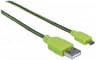 Cable Manhattan 352765 Micro USB 1.8 Metros Color Negro Con Verde