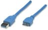 MANHATTAN 325424 CABLE USB 3.0 A-MACHO a MICRO-B MACHO AZUL 2METROS