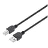 Cable USB Marca Manhattan Modelo 395175 USB 2.0 Type-A Macho A USB Type-B Macho Longitud De 3 Metros 10 Pies Velocidad De Transferencia De Hasta 480Mbps Color Negro