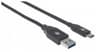 Cable Manhattan 354974 USB-A 3.2 Gen1 Macho A USB-C Macho 2 Metros Color Negro
