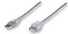 CABLE MANHATTAN 340496 EXTENSION USB 2.0 3METROS PLATEADO EN BOLSA