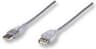 CABLE MANHATTAN 340502 EXTENSION USB 2.0 4.5METROS PLATEADO EN BOLSA