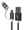 KLIP XTREME KAC-210BK CABLE MICRO USB Y LIGHTNING 3.2PIES NEGRO 