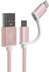 KLIP XTREME KAC-210RG CABLE MICRO USB Y LIGHTNING 3.2PIES ROSE GOLD