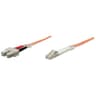 Cable Fibra Optica LC A SC UPC Duplex Marca INTELLINET Modelo 471275 Color Naranja Medida de 3 Metros