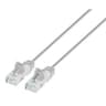 Cable U/UTP Slim Nivel 6 Marca INTELLINET Modelo 751568 Medida de 0.30 Metros Color Gris