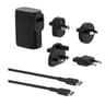 Cargador De Bateria Y Adaptador Para Viaje Marca Belkin Modelo Boostcharge Hybrid BPZ003BT1MBK-B6 Potencia De 20 Watts Color y Powerbank de 5000mAh Negro