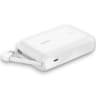 Powerbank Marca Belkin Modelo BoostCharge Con Cable USB-C Incorporado Capacidad De 10000 mAh Color Blanco