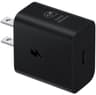 SAMSUNG CARGADOR 1 USB-C 25W  DE PARED NEGRO SIN CABLE EP-T2510NBTGTW