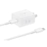 SAMSUNG CARGADOR 1 USB-C 25W  DE PARED BLANCO CON CABLE EP-T2510XWTGTW