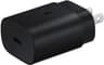 SAMSUNG CARGADOR  1 PUERTO USB-C 25W 3AMP DE PARED NEGRO SIN CABLE