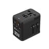 Adaptador De Viaje Klip Xtreme KMC-350 Todo En Uno De 30W Con 2 Puertos USB-C Y 1 Puerto USB-A.