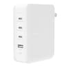 Cargador de pared Marca Belkin Modelo Boostcharge Pro WCH014DQWH Potencia De 140 Watts Con 1 Puerto USB-A Y 3 Puertos USB-C Color Blanco