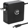 MANHATTAN 180238 CARGADOR CON CABLE USB-C INTEGRADO 60W 2.4A NEGRO 