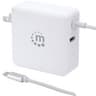 MANHATTAN 180245 CARGADOR CON CABLE USB-C INTEGRADO 60W BLANCO