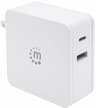 MANHATTAN 180221 CARGADOR USB-C 60W USB-A 2.4AMP PARED BLANCO