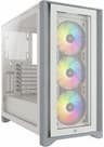 Case Corsair Icue 4000X RGB Vidrio Templado Sin Fuente Color Blanco CC-9011205-WW