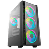 Case CheckPoint G-Force 550 Argb Con Vidrio Templado Color Negro