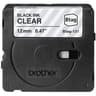 Cinta Para Rotuladora Marca Brother Modelo BTAG131 De 12mm X 4m Color Negro Sobre Transparente Para P-touch PT-N10 PT-N20 PT-N25BT