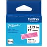 Cinta Brother BTAGP35 Paquete De 1 Blanco Sobre Rosa 12mm x 4m Para P-touch PT-N10 PT-N20 PT-N25BT