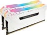 2 Memorias RAM DDR4 De 8GB Cada Una Marca CORSAIR Modelo VENGEANCE RGB PRO Con Frecuencia De 2666Mhz Color Blanco
