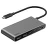 HUB USB-C Marca Belkin Modelo Connect 5-Port Con 2 Puertos USB-C (1 Puerto Proporciona Potencia De Hasta 100 Watts) 2 Puerto USB-A Y 1 Puerto HDMI 4K Color Gris Espacial