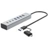 HUB USB-C Y USB-A Marca Manhattan Modelo 181136 Con 3 Puertos USB-C Y 4 USB-A