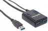MANHATTAN 162302 HUB USB 4 PUERTOS USB 3.0 SUPER VELOCIDAD ALIMENTA AC