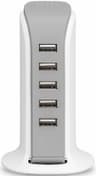 ARGOM 0119WT ESTACIÓN DE CARGA 5 PUERTOS USB 2.0 HASTA 6AMP TOTAL