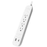 Regleta Marca Forza Modelo FSP-411USBCW Con 4 Tomas 1 Puerto USB-C 1 Puerto USB-A Color Blanco Capacidad De 1000 Joules
