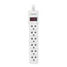 Liquidacion Regleta Marca Forza Modelo PS-001W Con 6 Tomas Capacidad De 2200 Watts Color Blanco