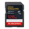 Tarjeta SD Marca SanDisk Modelo Extreme PRO SDXC Capacidad De 128GB Interfaz UHS-I Velocidad De Lectura De Hasta 250MB/s Escritura De Hasta 120MB/s Clase U3 V30 Compatible Con Video 4K UHD