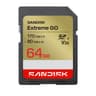 Tarjeta SD Marca SanDisk Modelo Extreme GO SDXC Capacidad De 64GB Interfaz UHS-I Velocidad De Lectura De Hasta 170MB/s Escritura De Hasta 80MB/s Clase U3 V30 Compatible Con Video 4K UHD