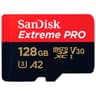 Micro Secure Digital SDXC UHS-I Sandisk Extreme Pro 128GB Hasta 200Mb Con Adaptador Compatible Para Videos 4K UHD