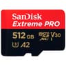 Micro Secure Digital SDXC UHS-I Sandisk Extreme Pro 512GB Hasta 200Mb Con Adaptador Compatible Para Videos 4K UHD