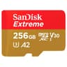 Micro Secure Digital SDXC Sandisk Extreme 256GB Hasta 190Mb Con Adaptador C10, U3, V30, 4K, 5K, A2, Tarjeta Micro SD