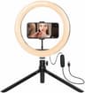 ARGOM SPOTLIGHT 9315 ANILLO DE LUZ LED 8" TRIPOD ARG-LP-9315BK
